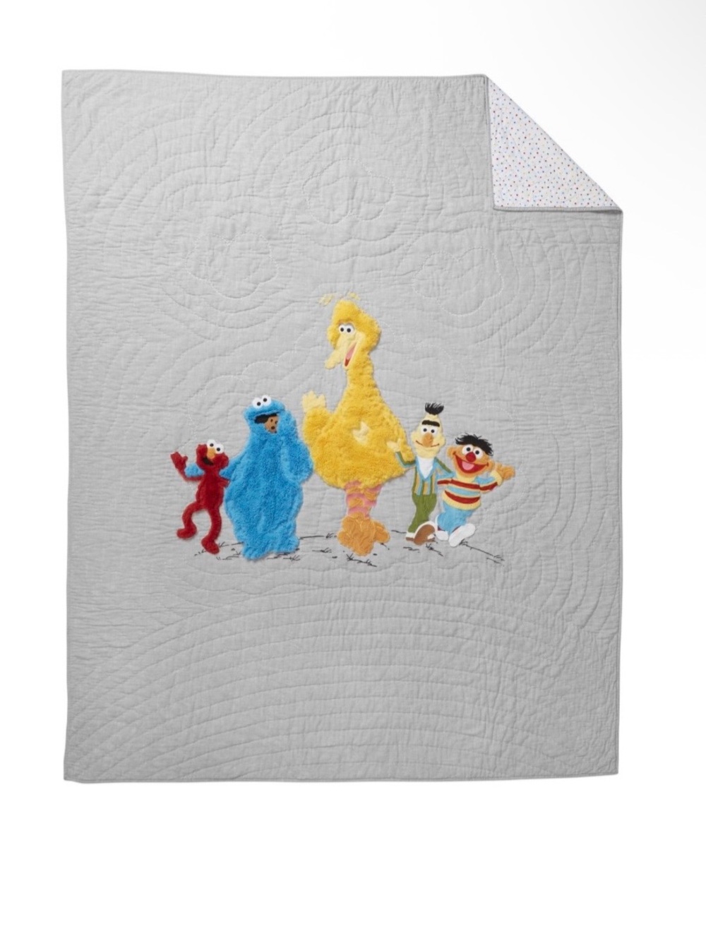 Pottery Barn Kids Sesame Street Twin Quilt Elmo Cookie Monster Big Bird 68x86